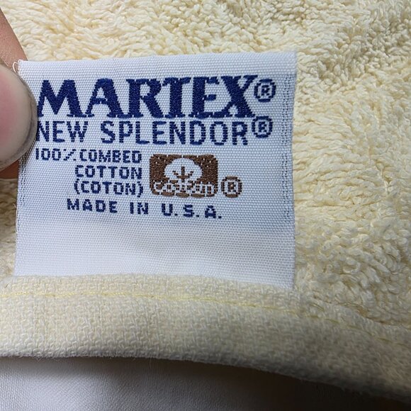 Vintage Martex New Splendor Cotton Bath Towel Beige Made In USA Soft Absorbent - Picture 3 of 7